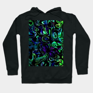 Abstract Designs, Green And Blue Hoodie